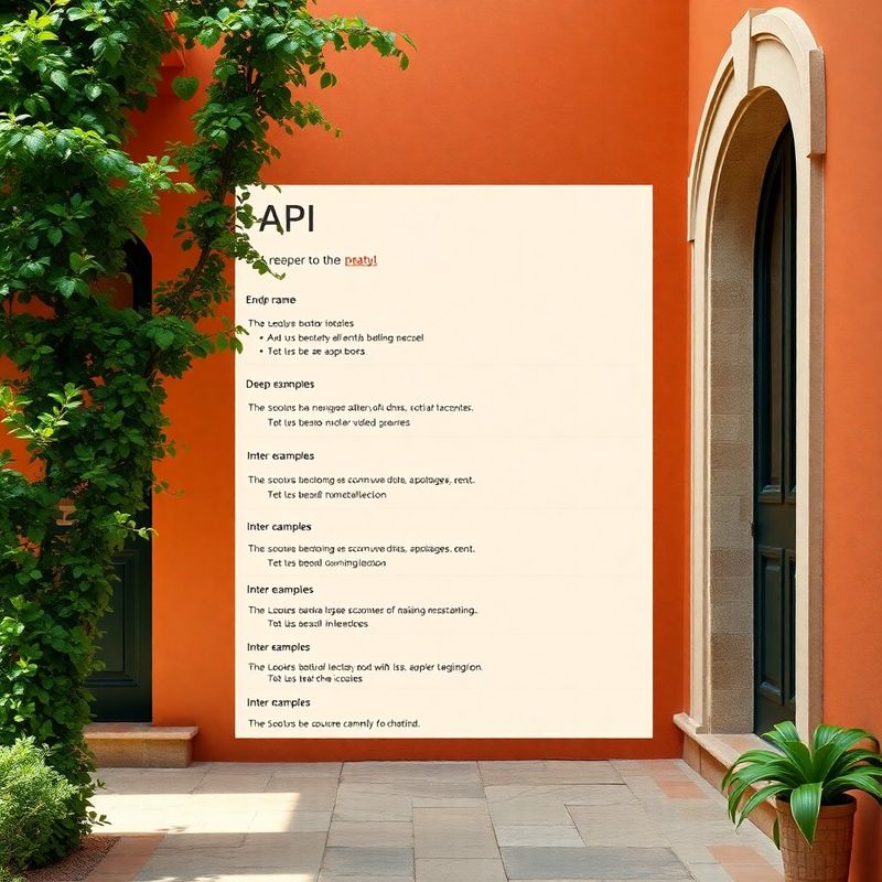 API reference page rendered in warm terracotta and cream colours